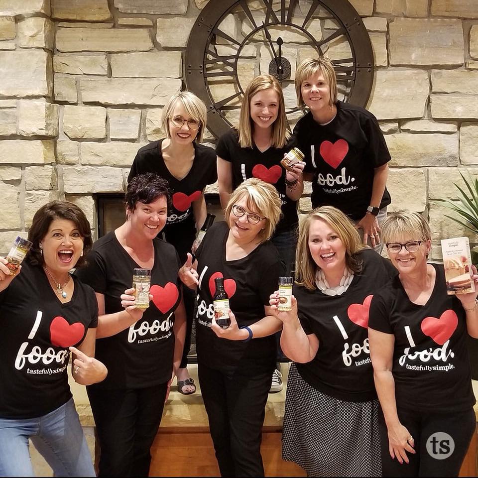 Jill Strahan and friends wear I Heart Food t-shirts